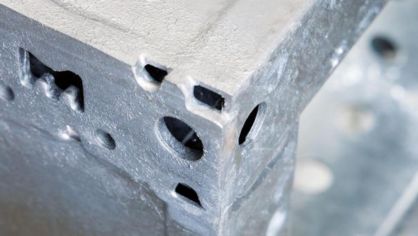 Hot-dip galvanised steel frame